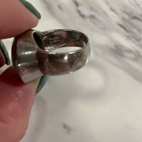 Sterling silver turquoise ring size 8 - Picture 2 of 5